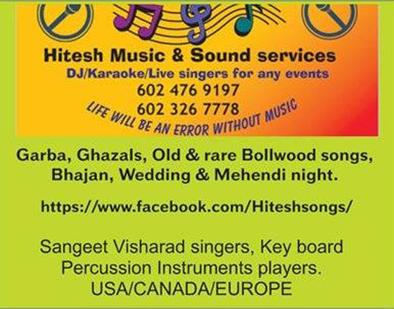 LIVE Bollywood Hindi, Gujarati, Sanskrit and Marathi singers in the valley LIVE Bollywood Hindi, Gujarati, Sanskrit and Marathi singers in the valley