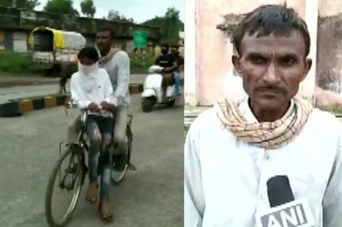 Madhya Pradesh man cycles 105 Kms to drop his son at Class 10 exam center